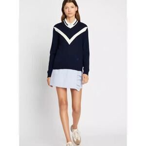 Tory Burch Sport Tech Twill Golf Skort - Seafaring Blue - Small